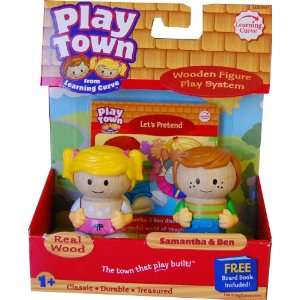    Play Town Learning Curve Real Wood 2pk Samantha & Ben Toys & Games