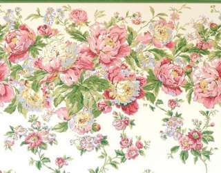 Classic Waverly Rose Floral Wallpaper Border  