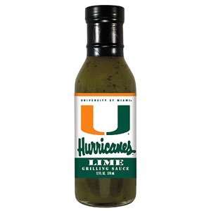  Miami Hurricanes NCAA Lime Grilling Sauce   12oz Sports 