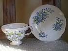 Regency Bone China England Blue Flower Tea Cup/Saucer