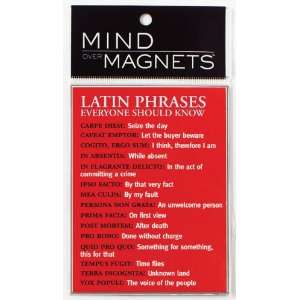 Latin Phrases Fridge Magnet 