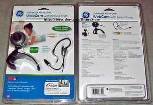 GE Universal All in One VoIP Webcam + Ear Head Set & Mic ~ Gift 