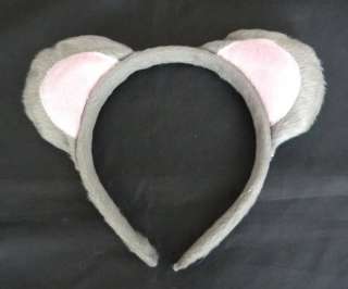 Mouse Rat Headband Ear Tail Bow Tie Costume Fancy Dress  