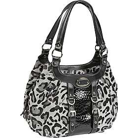 Nine West Handbags Leopard Jacquard Medium 4 Poster Shopper    