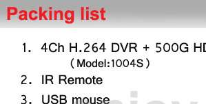 CCTV 4CH H.264 network PTZ 3G IP Security DVR +500G HDD  