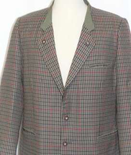 Men Brown WOOL German Sport Suit JACKET Coat 27 48 XL  