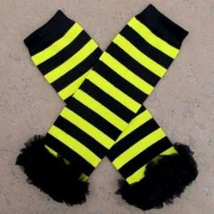Sweet Legs Baby & Toddler Tutu Chiffon Ruffle Leg Warmers   Bumblebee 