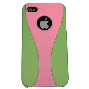  Pink & Green Slim Snap Hour Glass Case for Apple iPhone 4 