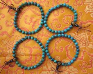 and tone of the turquoise beads this wrist mala measures approximately 