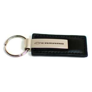 Chevrolet Camaro Black Leather Official Licensed Keychain Key Fob Ring