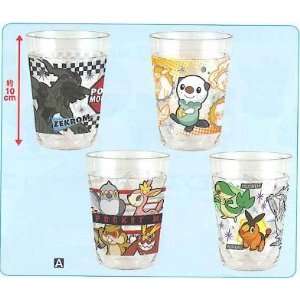  Pokemon Best Wishes Diamond Cut Patten Plastic Cup (4 