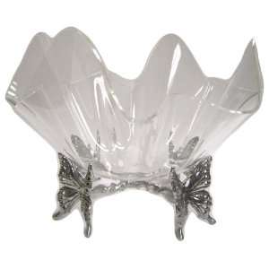  Arthur Court Butterfly Stand with 14 Inch Acrylic Bowl 