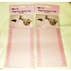  Magnetic Memo Pad   60 Sheets   Cat in Purse