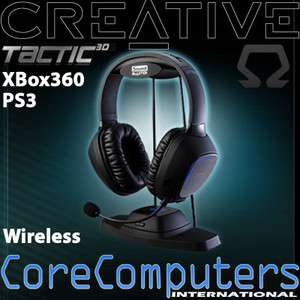   Tactic 3D Omega Wireless Gaming Headset Xbox 360 PS3 PC Mac Sound New