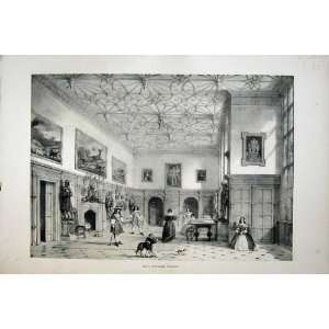   Nash 1840 Interior Hall Parham Castle Sussex England