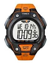 Timex Watch, Mens Digital Orange Resin Strap T5K493UM
