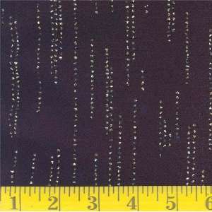  54 Wide Slinky Glitter Crepe Rain Black/Gold Fabric By 