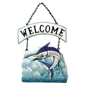  Blue Marlin Chain Welcome   Game Fish Design from Recycled 