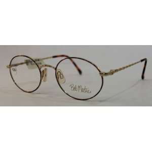 Bob Mackie Ophthalmic Eyewear Metal Round 745 Gold Tortoise