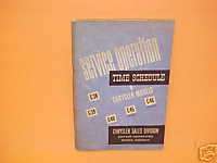 1948 1949 CHRYSLER IMPERIAL SERVICE TIME SCHEDULE BOOK  