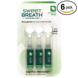 Sweet Breath Micro Mist Breath Spray, Sugar Free, Spearmint, 3 Count 