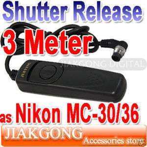 3M Shutter Release NIKON D700 D300 D200 D3 D2 MC 30  36  
