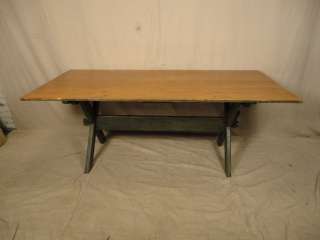 Primitive Style Solid Pine Farm Table (02204).  