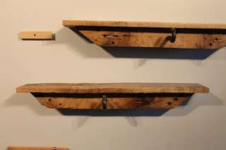 219 & 220 Antique rustic log display shelf, 1800s Worm wood Maple 