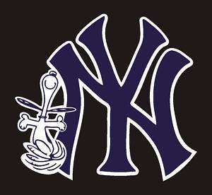 New York Yankees Snoopy Vinyl Sticker Decal Blue 6 #41  