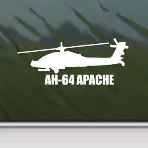  AH 64 APACHE White Sticker Military Soldier Laptop Vinyl 