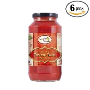 Simply Sharis Gluten Free Gluten Free Tomato Basil Sauce, 24 Ounce 