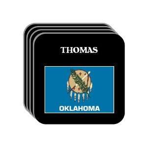 US State Flag   THOMAS, Oklahoma (OK) Set of 4 Mini Mousepad Coasters
