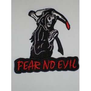    FEAR NO EVIL Embroidered Patch 3 X 3 Arts, Crafts & Sewing