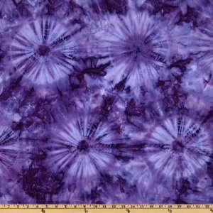  44 Wide Mai Tai Batik Tie Die Purple Fabric By The Yard 