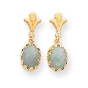  14k Jadeite Drop Earrings Shop4Silver Jewelry