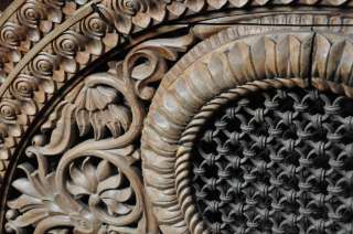 Moorish Iron and Carved Mahogany Over Transom  