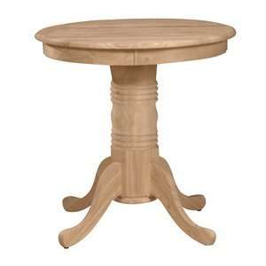   30T B Round Pedestal Dining Table, Unfinished