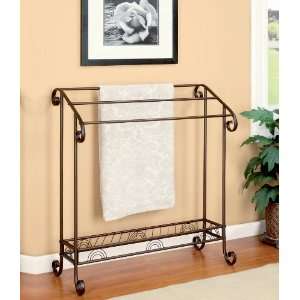 Traditional Metal Bathroom Towel Rack, Can Also Be Used As Quilt Rack 