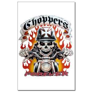  Mini Poster Print Choppers Forever with Skeleton Biker and 
