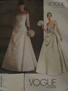 Vogue Bridal Wedding Dress Gown Pattern V2842~Size 6 22  
