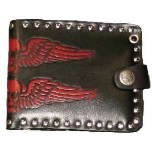  Notorious Stud Skull Wing Wallet