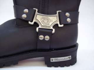 Milwaukee Motorcycle Clothing Co Mens Black Boot Drag Harness Size 9 