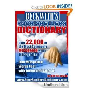 Beckwiths Poor Spellers Dictionary Rod Beckwith  Kindle 
