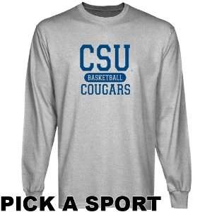 Columbus State Cougars Custom Sport Long Sleeve T Shirt   Ash