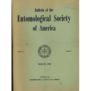 Bulletin of the Entomological Society of America (Volume 11, Number 1 