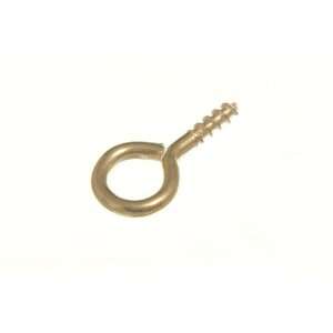 PICTURE FRAME SCREW IN EYE 12MM X 1.2MM EB BRASS PLATED STEEL ( pack 