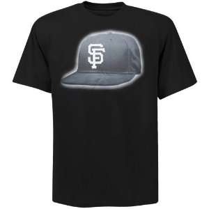  San Francisco Giants Bling Cap T Shirt (Black)