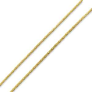    14K Gold Plated Silver 22 Flat Marina Chain Necklace 3mm Jewelry