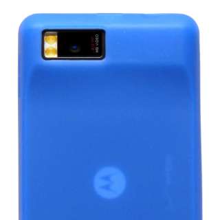 Blue Soft Silicone Gel Cover Case for Motorola Droid X  