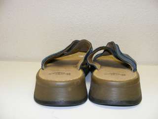 NEW Dr Doc Martens England Blue Leather Flip Flops Sandals Mens 8 